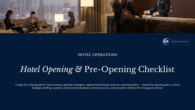 Hotel Opening & Pre-Opening Checklist cover